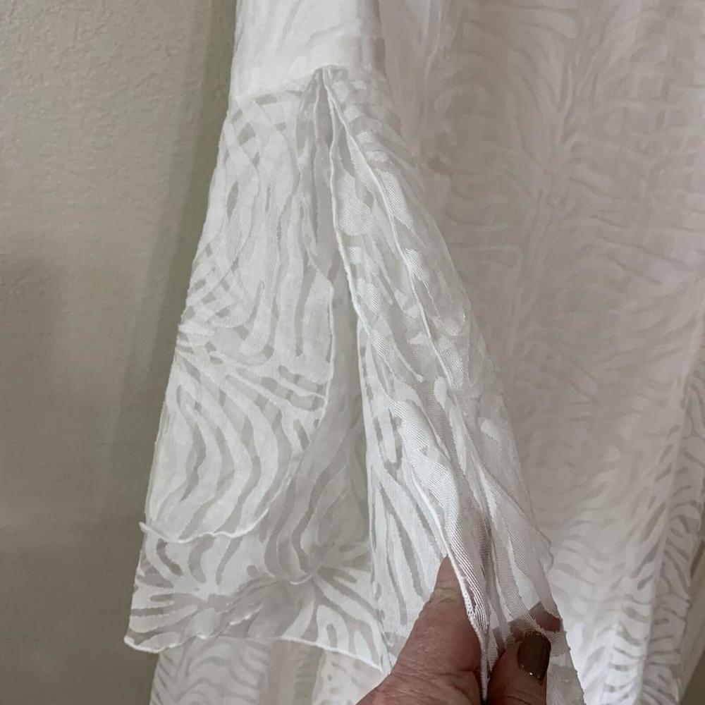 XL Serefina WHITE Beautiful Fully Lined White Lace Fit N Flare Midi Dress - Picture 13 of 13